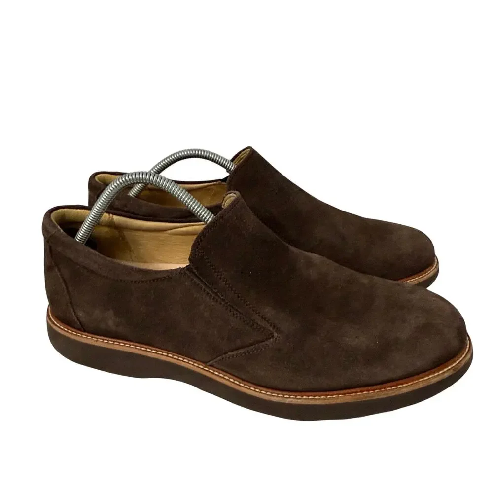 Samuel Hubbard Frequent Traveler Shoes Mens 10.5 Wide Brown Suede Slip On Vibram